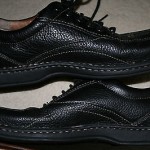 Clarks Black LEATHER oxfords, size 10 M