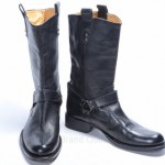 Cole Haan Richland Buckle L8.5 R8 D C05016 black leather boot shoe MISMATE new