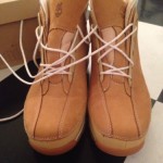 Timberland Mens Wheat w/White Hiking Boots Size 11M Leather & Suede #85122
