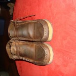 CLARKS WALLABEE BOOT US 12 WAXED BROWN LEATHER EUC