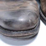 COLE HAAN C09786 10 brown leather ANKLE BOOT PLAIN DISTRESS ROUND TOE LACED shoe