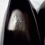 Hugo Boss Loafers Sz 10 Chesterfield Mocassins Black Leather Excellent Condition