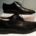 HUGO BOSS Black Leather Dress Oxfords Shoes Lace Size 12