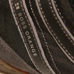 $225 Hugo Boss ORANGE Label Lace-up Sneakers Black Mens 7 40 Trainers 6.5 Grey