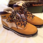 56033 Timberland Fabric & Leather Wheat W/Ivory Euro Hiker Boot Size 10.5M NEW