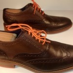 COLE HAAN Air Brown Leather Wingtip Orange Mens Shoes SIZE 10M