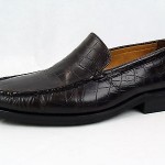 Cole Haan Crocodile Pattern Dark Leather Slip On Loafers Men’s Size 10M