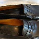 $168 PINCH PENNY COLE HAAN BLACK LEATHER LOAFERS SZ 9D INDIA