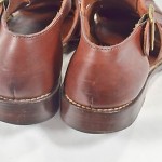 Men’s COLE HAAN brown leather sandals shoes buckle woven SIZE 9.5 D