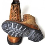 $350 NEW Diesel AGAPE Ginger Brown Leather & Suede Ankle Boots Men 7