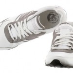 NEW DIESEL LOOP 00YG64-PR131-H3049 WHITE FLINT GRAY LEATHER CASUAL SHOES MEN