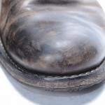 COLE HAAN C09786 10 brown leather ANKLE BOOT PLAIN DISTRESS ROUND TOE LACED shoe