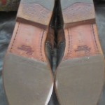 COLE HAAN BRAGANO TWO TONE BLACK LEATHER SADDLE BY LIGHT BROWN SUEDE SZ 9.5M