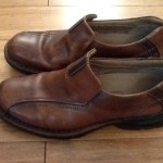 Mens BROWN Leather Casual Dress Slip On Loafer Shoe Size 11 CLARKS 70846
