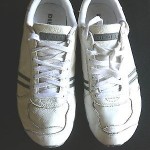 Diesel Men’s Size 10 White Leather walking athletic sneakers pre – owned clean