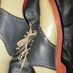 Cole Haan Spectator Light Taupe & Dark Blue Saddles – size 10 B/aa