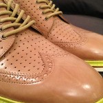 Cole Haan Nike Air Franklin Wingtip EVA Oxfords 9 Mens Light Brown Leather