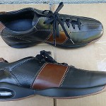 NWOB Men’s Cole Haan Nike Air Leather Shoes Size 10M Black Brown Lace up