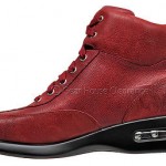 Cole Haan Mens Air Conner High Top Leather Shoes Ankle Boot, Red / Black, New