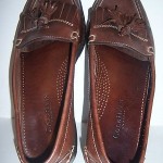 Men 10 M COLE HAAN Dark Brown Leather Lined Kiltie Tassel Loafers Slip On Shoes