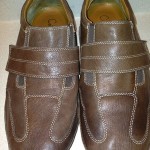 COLE HAAN NIKE AIR BROWN LEATHER SLIP-ON VELCRO DRIVING LOAFERS G SERIES 10.5 M