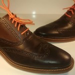 COLE HAAN Air Brown Leather Wingtip Orange Mens Shoes SIZE 10M