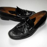 Cole Haan Mens 10.5M Black Tassel Leather Dress shoes loafers