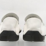 Mens shoes HUGO BOSS white leather moccasins slip on DRIVING LOAFERS sz 10.5