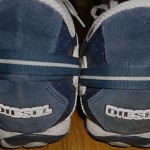 Diesel Viking Men’s Shoes Size 10 Comfortable White Blue Leather Good Conditon