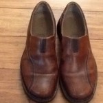 Mens BROWN Leather Casual Dress Slip On Loafer Shoe Size 11 CLARKS 70846