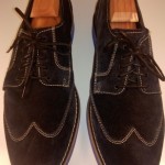 COLE HAAN Wingtip Suede Leather Navy Blue Oxfords Mens Shoes SIZE 10M