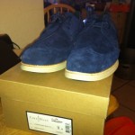 COLE HAAN LUNARGRAND WINGTIPS BLUE SUEDE SZ 11.0 BLINKS BLUE/OFF WHITE  RARE CW