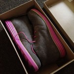 Cole Haan Lunargrand Chukka 1Grey Suede Pink Sole C11186 NIB Sz 9.5 Shoes Loafer