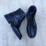 Cole Haan Black Leather Cap Toe Jump Boots, SZ 8.5 M Green Label