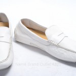 Cole Haan Howland Penny L11 R10.5 White leather penny moc driving loafer MISMATE