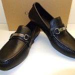 NEW COLE HAAN SOMERSET BIT II BLACK TUMBLED LEATHER DRIVING MOCS W. BRASS BIT