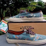 Vans Authentic CA Birds in Hunter Green Size 11 Very Rare!