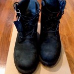 Timberland Mens  6″ Black Leather Casual  Waterproof Boots Size US 7.5