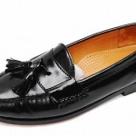 Cole Haan Men Size 8.5D Black Pinch Tassel LEATHER Slip-on Shoes Loafers Casual