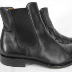 HUGO BOSS Mens Black Leather Ankle Boots Size 9