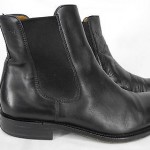 HUGO BOSS Mens Black Leather Ankle Boots Size 9
