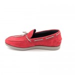 Cole Haan Air Mason Camp Moccasin Mens Red Nubuck Leather Boat Shoes