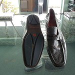 Beautiful Crocodile Print Leather Cole Haan Driving Shoes Sz 13!