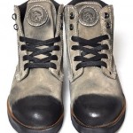$350 NEW Diesel D.I.Y. BRINDLE Taupe/Black Suede Ankle Boots 12.5