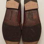 COLE HAAN HAND SEWN BROWN LEATHER SLIP ON LOAFERS 9M NEW HEEL!