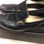 Cole Haan Black Leather Slip Ons Loafers Dress Nike Air Mens 10.5 10 1/2
