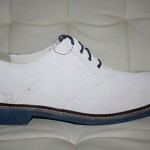 NEW COLE HAAN AIR FRANKLIN WHITE SUEDE SADDLE OXFORDS WITH BLUE SOLES sz 11 M