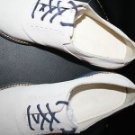NEW COLE HAAN AIR FRANKLIN WHITE SUEDE SADDLE OXFORDS WITH BLUE SOLES sz 11 M