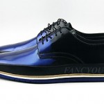 HUGO BOSS BLACK LABEL BLACK & BLUE SHOES 100% LEATHER NEW SZ 11 44 MADE IN ITALY