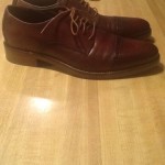 MENS COLE HAAN SHOES NWOB CAP TOE MADISON  BROWN OXFORD GREAT LOOK SIZE 8.5 M